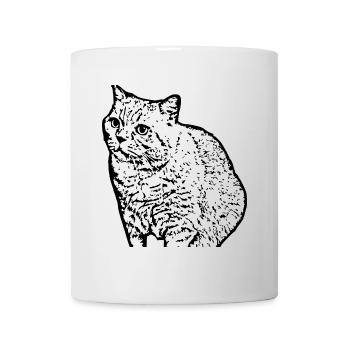 British Shorthair Chat Chat Noir Chats - Mug blanc - blanc - Devant