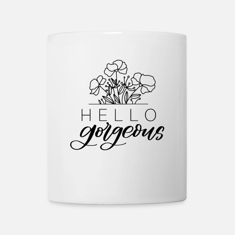 Bonjour magnifique - Mug blanc - blanc