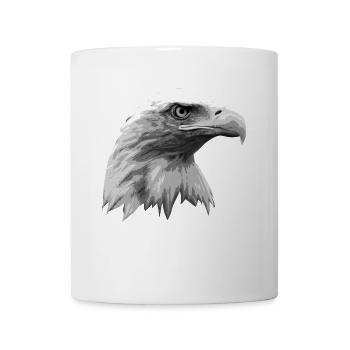 Eagle head, black and white, Eagle, Eagle - Mug - white - Front