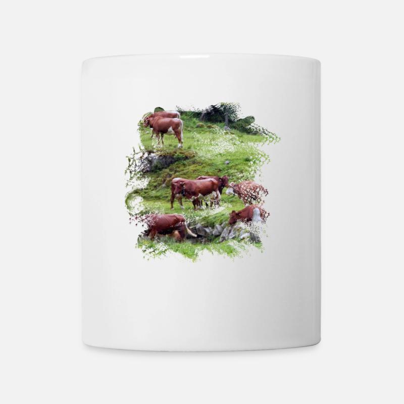 Milchkühe auf der Hochalm - Tasse - Weiß