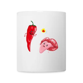 Chili & Zunge - Tasse - Weiß - Vorne