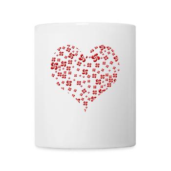 Croix Basque love - Mug blanc - blanc - Devant