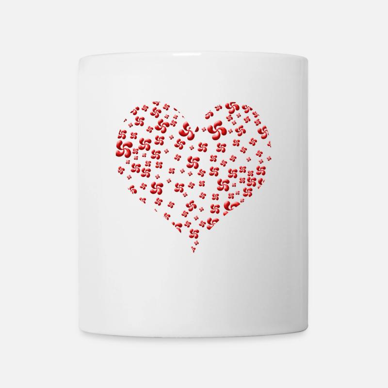 Croix Basque love - Mug blanc - blanc
