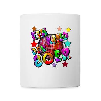 80er Party Retro Fun Shirt Ein Kind der 80er.(25) - Tasse - Weiß - Vorne