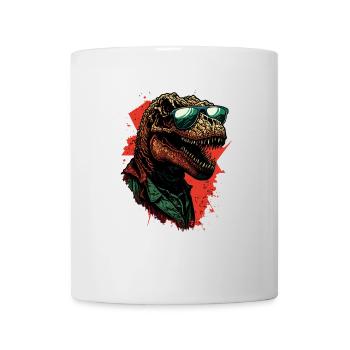 Cooler T-Rex Dinosaurier - Tasse - Weiß - Vorne