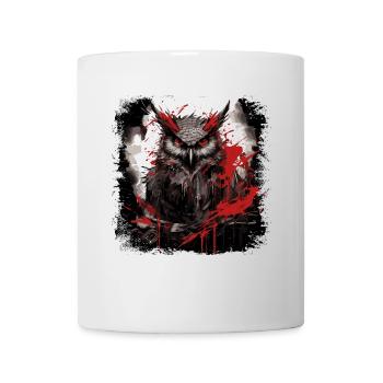 Gothic Eule - Tasse - Weiß - Vorne