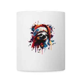 Sloth celebrates Christmas - Mug - white - Front