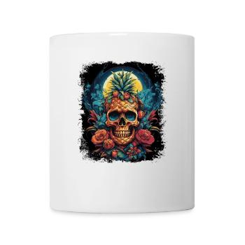 Pineapple Punk Skull - Mug - white - Front
