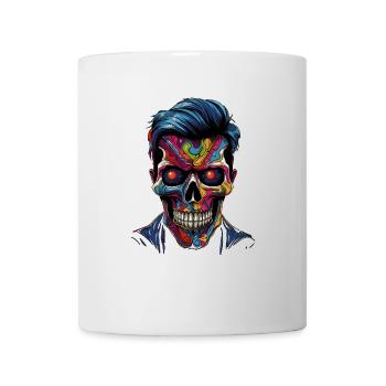 Bunter Popart Schädel - Tasse - Weiß - Vorne