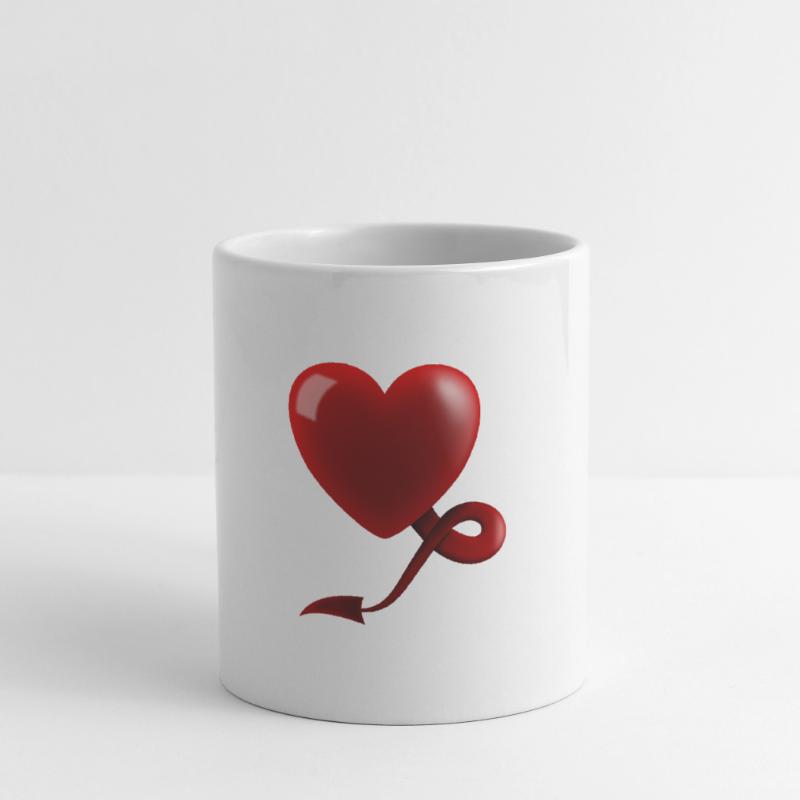 Heart with Devil's Tail Mug