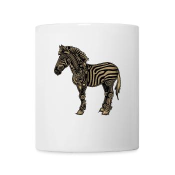 Zèbre Steampunk - Mug blanc - blanc - Devant