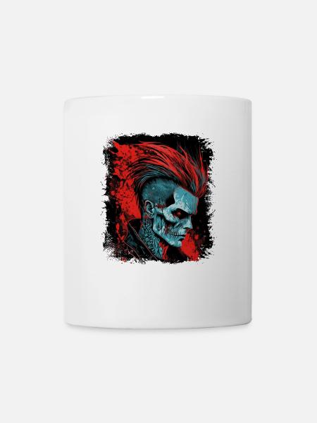 HorrorPunk Zombie Mohawk - Tasse - Weiß