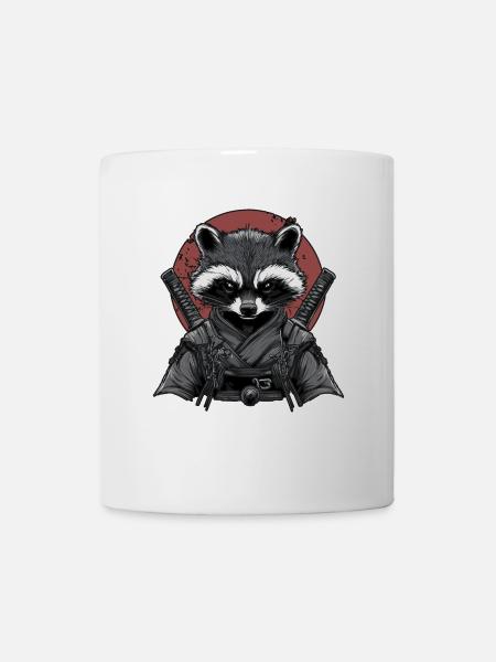 Waschbär Ninja - Tasse - Weiß