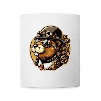 Beaver Steampunk Retro - Mug - white - Front