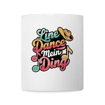 Line Dance mein Hobby - mein Ding - Tasse - Weiß - Vorne