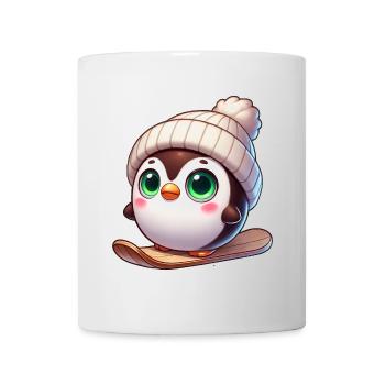 Cute Penguin Snowboard Snowboarder Winter Sports - Mug - white - Front