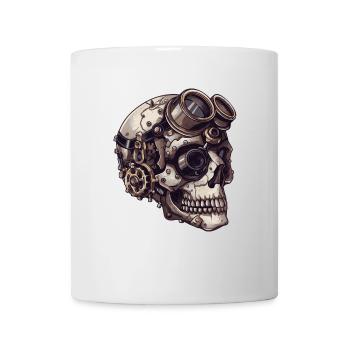 Dieselpunk Zombie Totenkopf - Tasse - Weiß - Vorne
