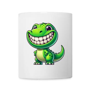 Dinosaure mignon T-Rex Cartoon Friendly - Mug blanc - blanc - Devant
