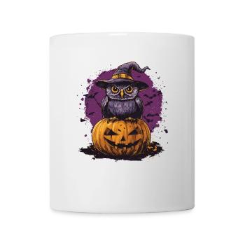 Lustige Halloween Eule - Tasse - Weiß - Vorne