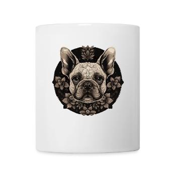 Französische Bulldogge - Tasse - Weiß - Vorne