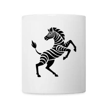 Zebra hooves high art piece silhouette - Mug - white - Front