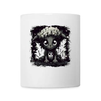 Cute Black Gothic Sheep - Mug - white - Front