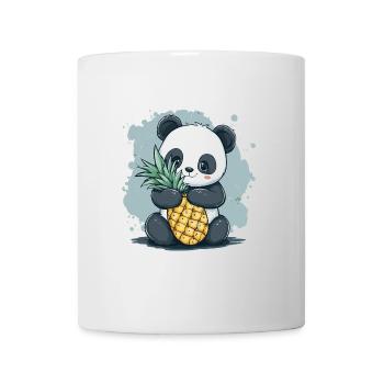 Panda et ananas - Mug blanc - blanc - Devant