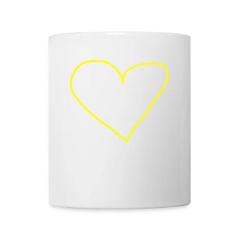 Heart Yellow Hearts Gift Idea - Mug - white - Front