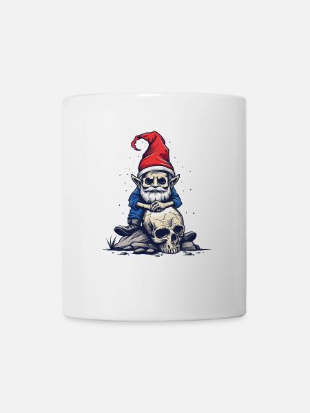 Zombie Gartenzwerg - Tasse - Weiß