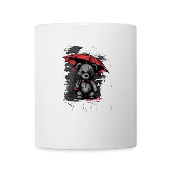 Ours en peluche mignon avec parapluie - Mug blanc - blanc - Devant