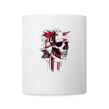 Abstrakter Schädel - Tasse - Weiß - Vorne