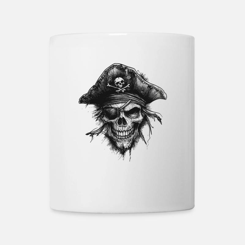 Crâne de pirate - Mug blanc - blanc