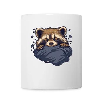 Dreaming raccoon - Mug - white - Front