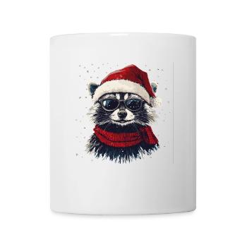 raton laveur de Noël - Mug blanc - blanc - Devant
