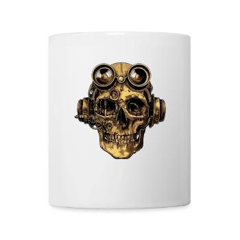 Steampunk Zombie Skull - Mug - white - Front