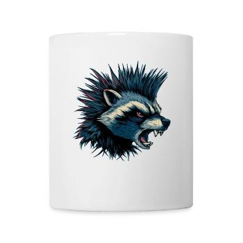 Angry Raccoon Punk - Mug - white - Front