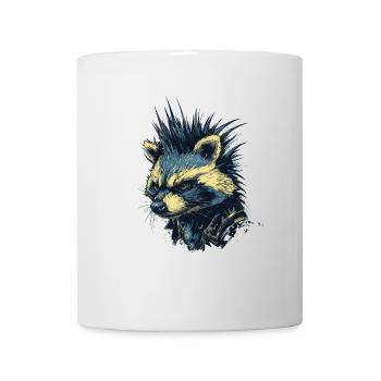 Angry Raccoon Punk - Mug - white - Front