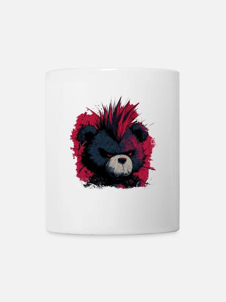 Niedlicher Punk Teddybär - Tasse - Weiß