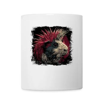 Cochon d’Inde Punk - Mug blanc - blanc - Devant