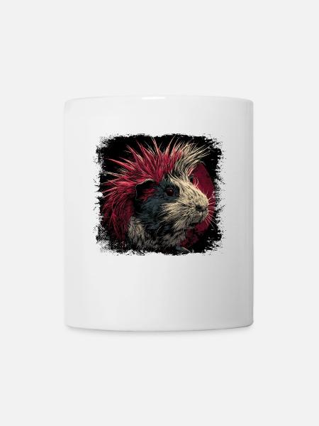 Cochon d’Inde Punk - Mug blanc - blanc
