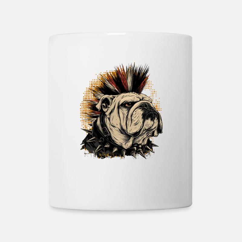 Bouledogue anglais Punk - Mug blanc - blanc