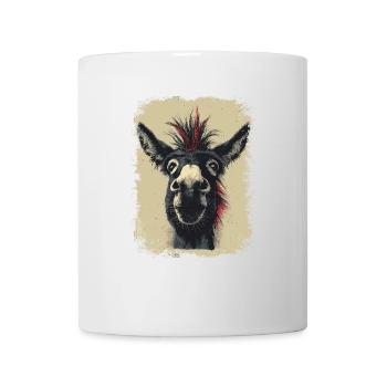 Lustiger Esel - Tasse - Weiß - Vorne