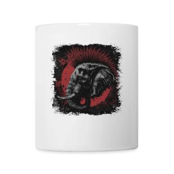Punk Rock Éléphant - Mug blanc - blanc - Devant