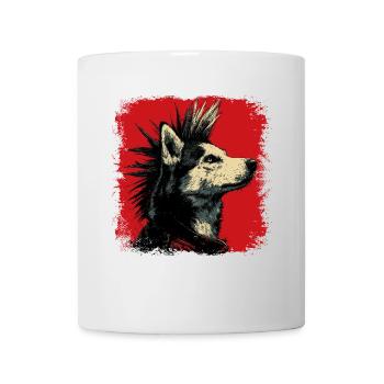 Husky Dog Punk - Mug - white - Front