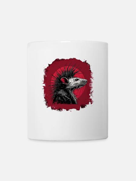 Punkrock Ratte - Tasse - Weiß