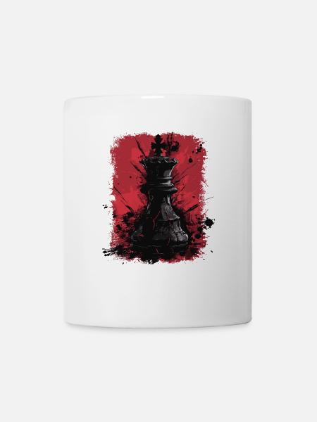 Schachfigur König - Tasse - Weiß