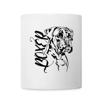 Portrait de chien BOXER allemand Wilsigns dog dogs - Mug blanc - blanc - Devant