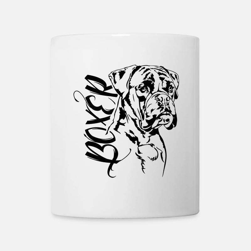 Deutscher BOXER Hundeportrait Wilsigns Hund Hunde - Tasse - Weiß