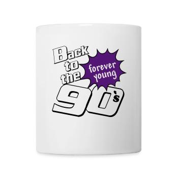 90er Party , Mottoparty , forever Young (25) - Tasse - Weiß - Vorne