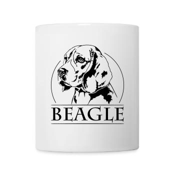 BEAGLE Hound Dog Dogs Wilsigns Dog Portrait - Mug - white - Front